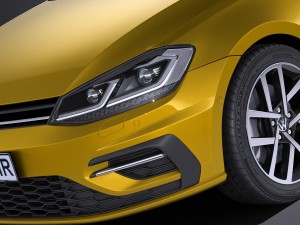 Volkswagen Golf R 2017 3D Model