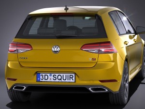 Volkswagen Golf R 2017 3D Model