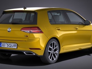 Volkswagen Golf R 2017 3D Model
