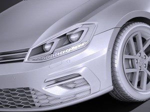 Volkswagen Golf R 2017 3D Model