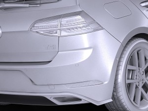 Volkswagen Golf R 2017 3D Model