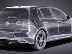 Volkswagen Golf R 2017 3D Model