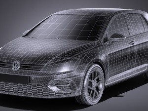 Volkswagen Golf R 2017 3D Model