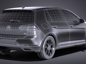 Volkswagen Golf R 2017 3D Model