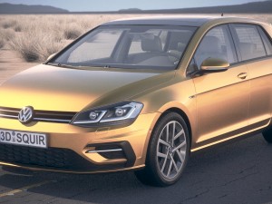 Volkswagen Golf R 2017 Desert Studio 3D Модель