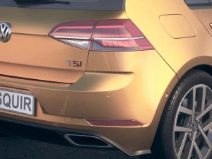 Volkswagen Golf R 2017 Desert Studio 3D Model