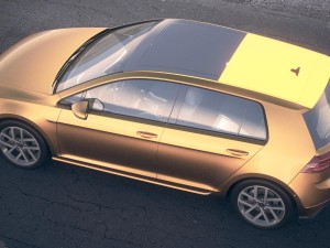 Volkswagen Golf R 2017 Desert Studio 3D Model