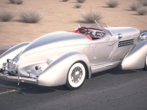 Auburn Speedster 851 desert studio 3D Model