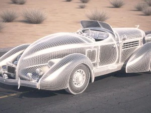 Auburn Speedster 851 desert studio 3D Model