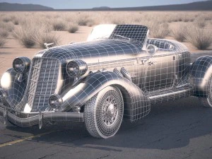 Auburn Speedster 851 desert studio 3D Model