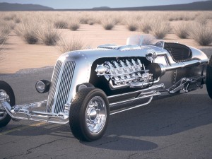 Tank Car Jay Leno Desert Studio 3D 모델