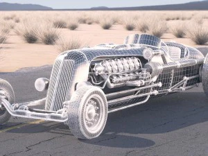 Tank Car Jay Leno Desert Studio 3D Model