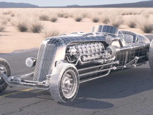 Tank Car Jay Leno Desert Studio 3D Model