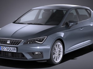 Seat Leon 2017 3D मॉडल