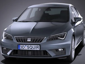 Seat Leon 2017 3D Model