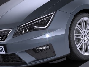 Seat Leon 2017 3D 模型