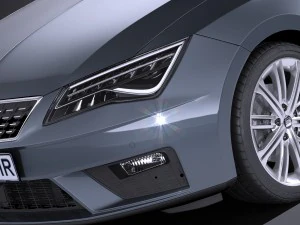 Seat Leon 2017 3D Model
