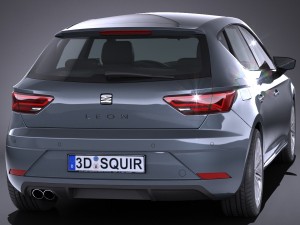 Seat Leon 2017 3D 模型