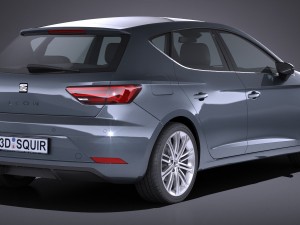 Seat Leon 2017 3D 模型