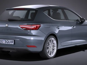 Seat Leon 2017 3D Model