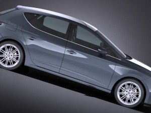 Seat Leon 2017 3D 模型
