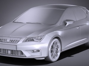 Seat Leon 2017 3D 模型
