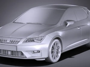 Seat Leon 2017 3D Model