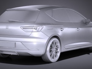 Seat Leon 2017 3D 模型