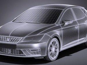 Seat Leon 2017 3D 模型