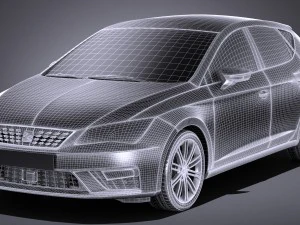 Seat Leon 2017 3D Model