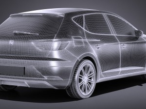 Seat Leon 2017 3D 模型
