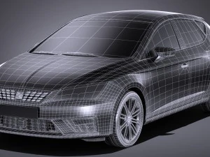 Seat Leon 2017 3D Model
