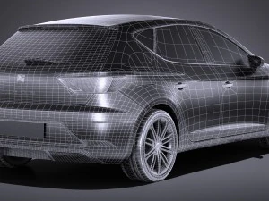 Seat Leon 2017 3D Model