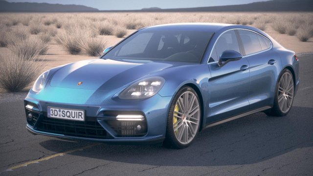 Porsche Panamera Turbo 2017 Desert Studio 3D-Modell .c4d .max .obj .3ds .fbx .stl .blend 