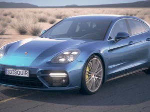 Porsche Panamera Turbo 2017 Desert Studio 3D Model