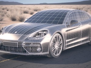 Porsche Panamera Turbo 2017 Desert Studio 3D-Modell