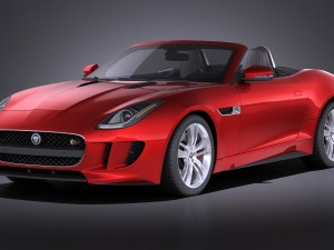 Jaguar F-type 2015 Cabrio vray 3D Model