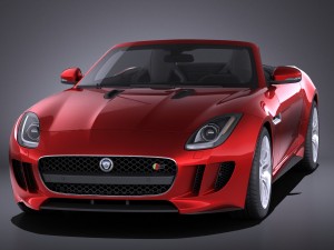 Jaguar F-type 2015 Cabrio vray 3D Model