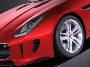 Jaguar F-type 2015 Cabrio vray 3D Model