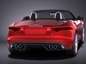 Jaguar F-type 2015 Cabrio vray 3D Model
