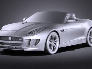 Jaguar F-type 2015 Cabrio vray 3D Model