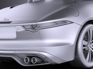 Jaguar F-type 2015 Cabrio vray 3D Model