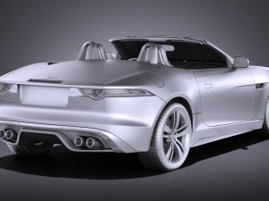 Jaguar F-type 2015 Cabrio vray 3D Model