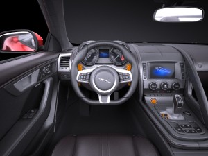 Jaguar F-type 2015 Cabrio vray 3D Model