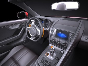Jaguar F-type 2015 Cabrio vray 3D Model