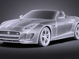 Jaguar F-type 2015 Cabrio vray 3D Model