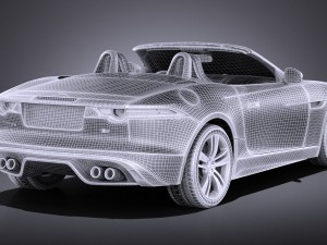 Jaguar F-type 2015 Cabrio vray 3D Model