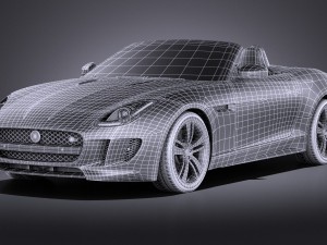 Jaguar F-type 2015 Cabrio vray 3D Model