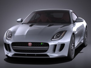 Jaguar F-type R Coupe 2015 vray 3D Модель