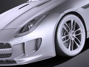 Jaguar F-type R Coupe 2015 vray 3D Модель